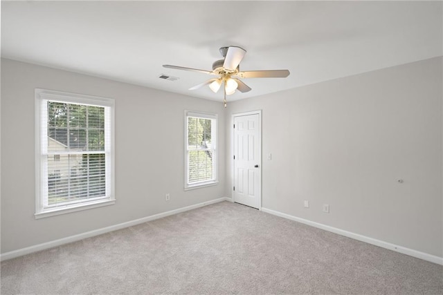 2350 Twelvestones Dr, Roswell, GA 30076 - unfurnished room with baseboards, light colored carpet, and ceiling fan