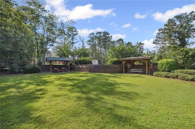 2350 Twelvestones Dr, Roswell, GA 30076 - view of yard with a gazebo