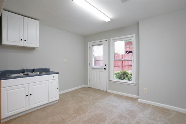 655 Golden Meadows Ln, Suwanee, GA 30024 - washroom featuring a sink and light carpet
