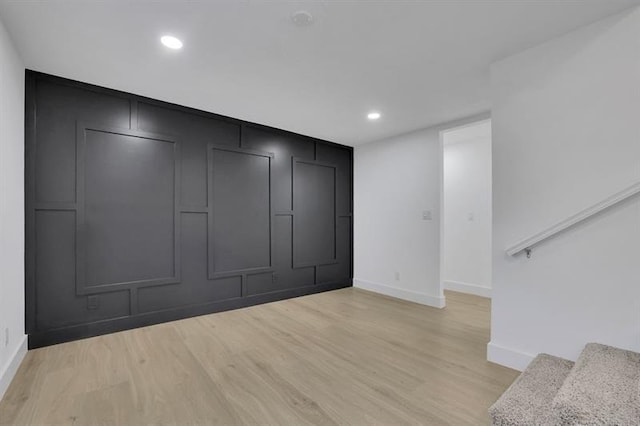 entrance foyer featuring light wood-type flooring