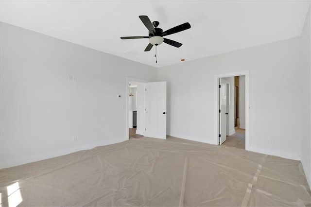 81 Bridgemill Dr, Douglasville, GA 30134 - unfurnished bedroom featuring ceiling fan and baseboards
