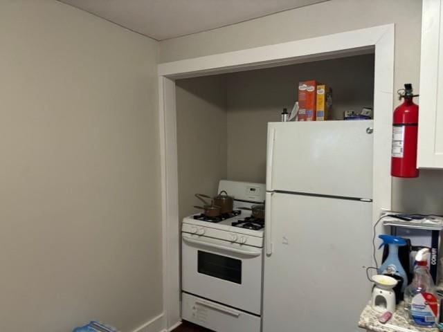 kitchen with white appliances