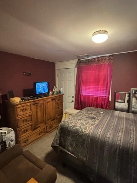 bedroom with carpet floors