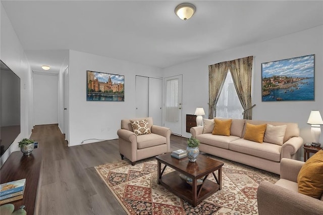 unfurnished room featuring dark hardwood / wood-style floors