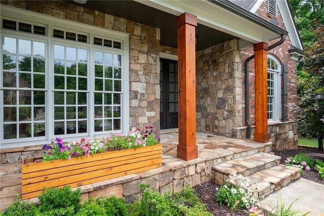 2260 Falkirk Pointe Dr, Marietta, GA 30062 - entrance to property featuring stone siding and covered porch