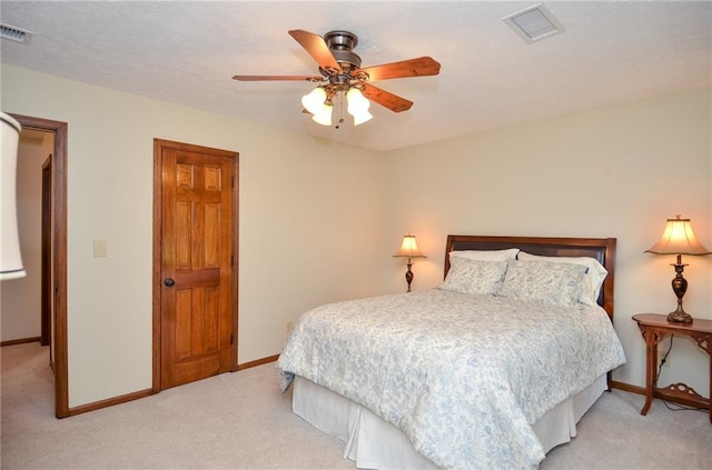 4366 Cedar Wood Dr SW, Lilburn, GA 30047 - bedroom with light colored carpet, baseboards, and ceiling fan