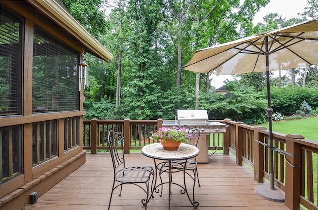 4366 Cedar Wood Dr SW, Lilburn, GA 30047 - deck featuring a grill