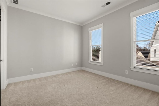 2005 Haley Walk, Woodstock, GA 30188 - unfurnished room featuring ornamental molding, carpet flooring, plenty of natural light, and baseboards