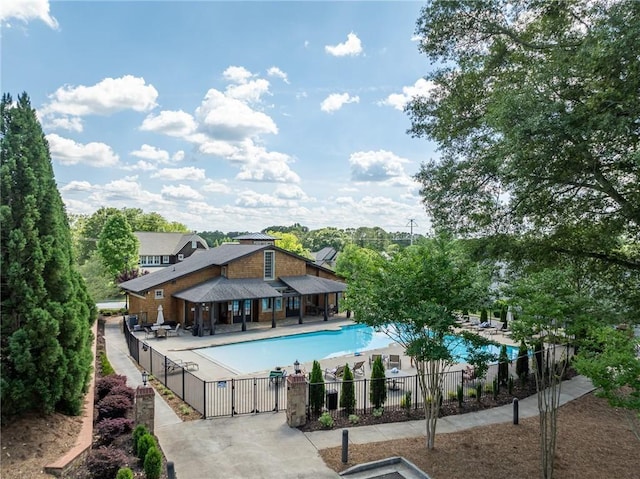 2005 Haley Walk, Woodstock, GA 30188 - view of pool featuring fence and a patio area