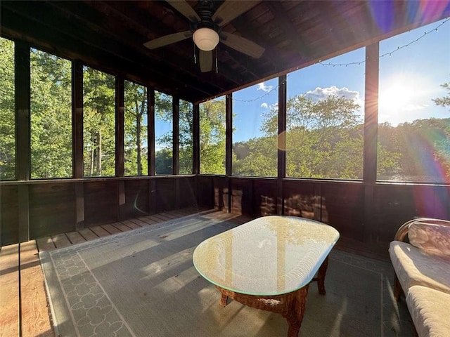 8710 Mount Rushmore Dr, Johns Creek, GA 30022 - sunroom / solarium featuring ceiling fan and plenty of natural light