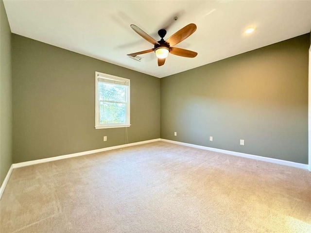 8710 Mount Rushmore Dr, Johns Creek, GA 30022 - empty room featuring baseboards, light carpet, and ceiling fan