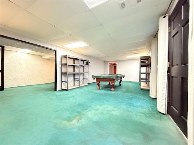 8710 Mount Rushmore Dr, Johns Creek, GA 30022 - playroom featuring pool table and carpet floors