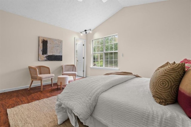35 Lady Morgan Ln, Dallas, GA 30157 - bedroom with wood finished floors, vaulted ceiling, and baseboards