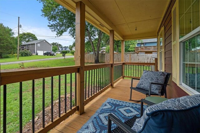 35 Lady Morgan Ln, Dallas, GA 30157 - wooden terrace with a residential view