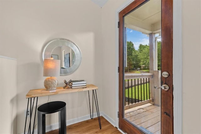 35 Lady Morgan Ln, Dallas, GA 30157 - entrance foyer with baseboards and wood finished floors