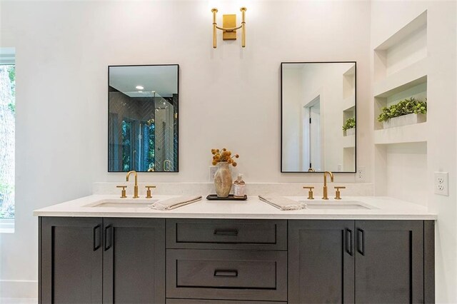 135 Cedarwood Ln, Roswell, GA 30075 - full bath with a freestanding bath, marble finish floors, and baseboards
