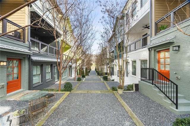 view of street with a residential view