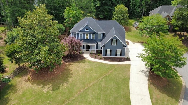 view from above of property