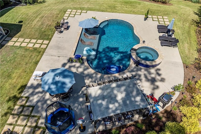 3111 Old Thompson Mill Rd, Buford, GA 30519 - bird's eye view of a pool area
