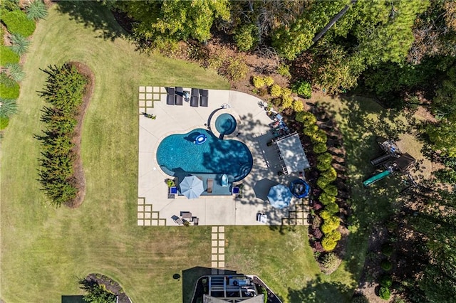 3111 Old Thompson Mill Rd, Buford, GA 30519 - aerial view of a pool area