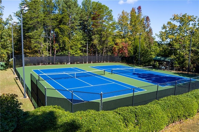 view of tennis court