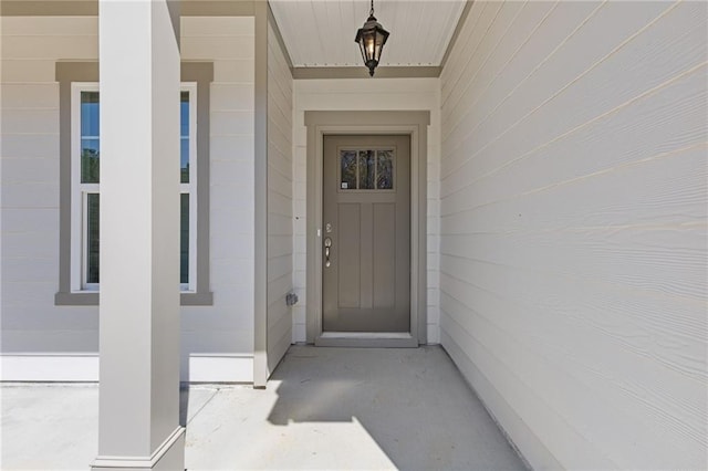 view of doorway to property