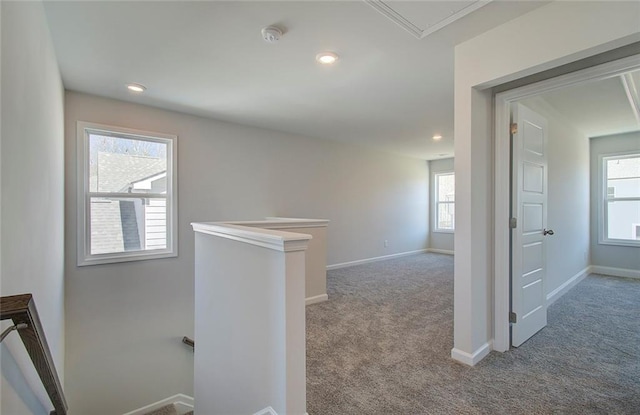 corridor featuring carpet floors