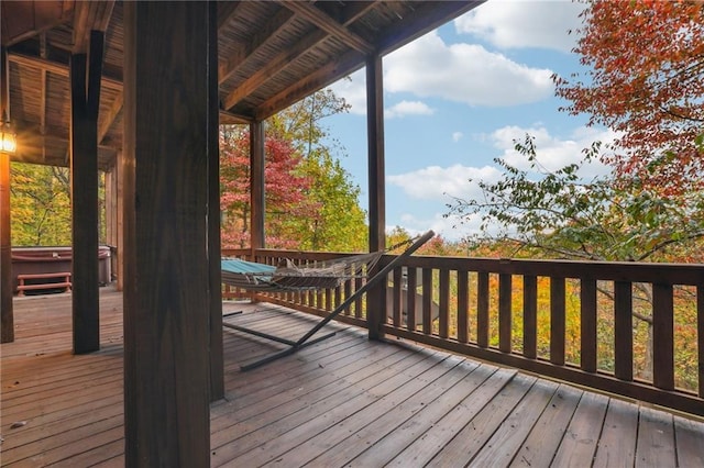 view of wooden deck