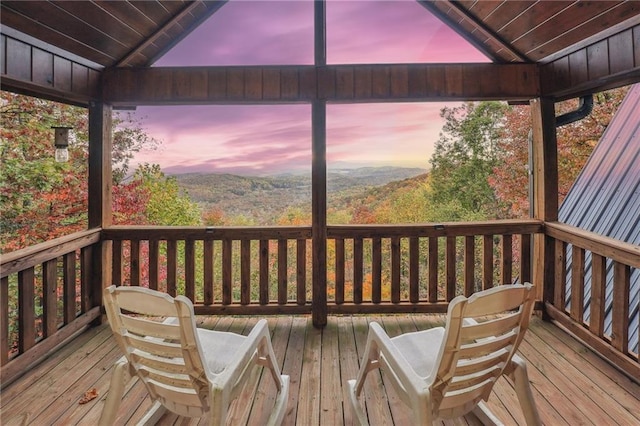 view of deck at dusk