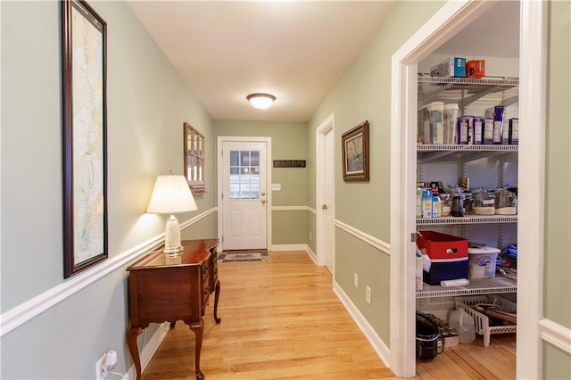 entryway featuring light wood-type flooring