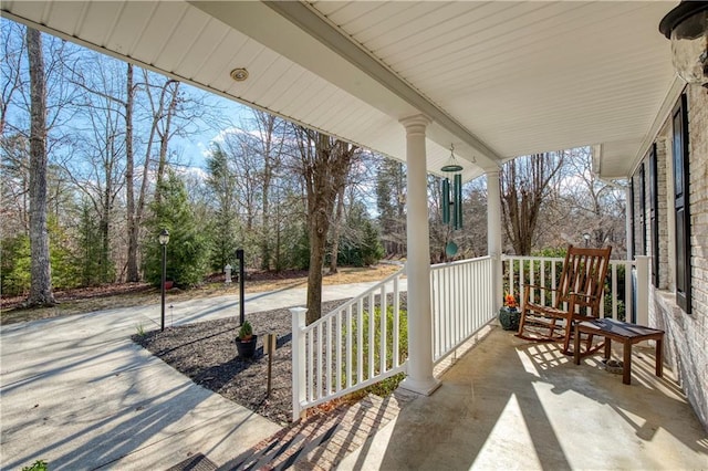 view of patio / terrace featuring covered porch