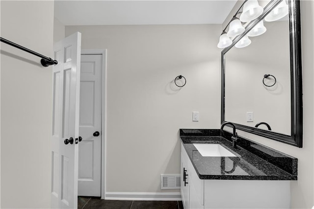 bathroom featuring vanity and tile patterned floors