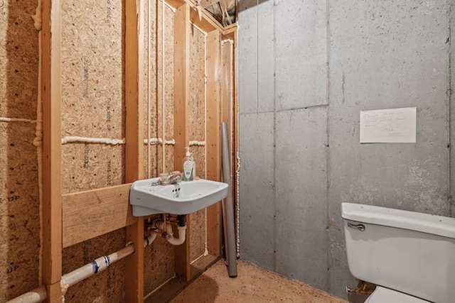 bathroom with sink and toilet