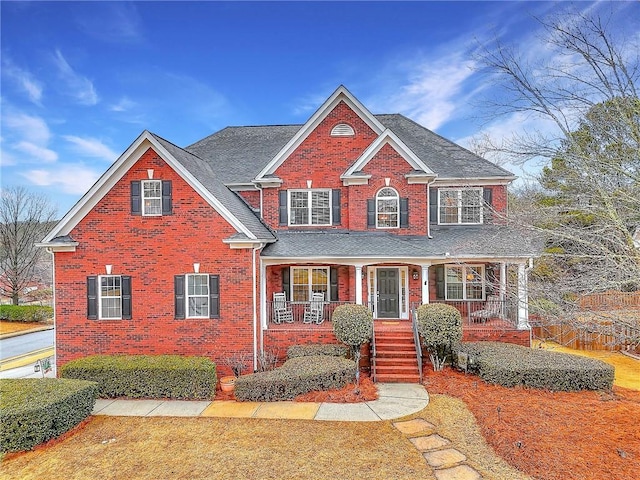 view of front of house featuring covered porch