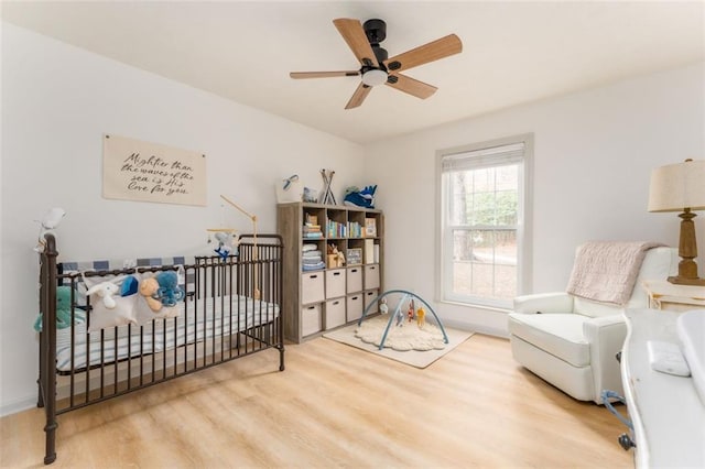 bedroom with wood finished floors