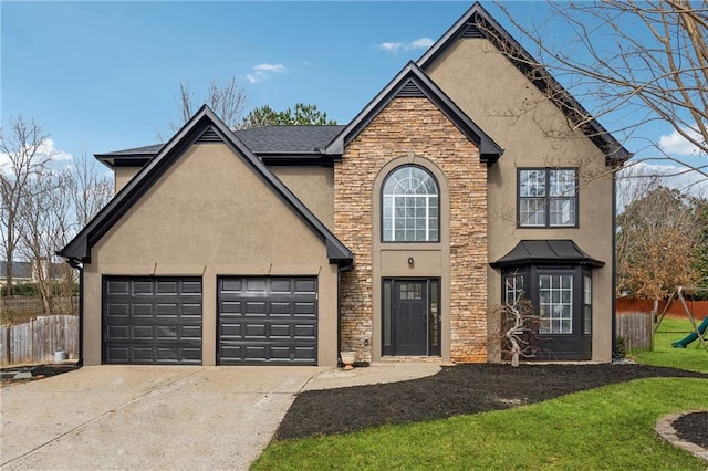 view of property with a garage