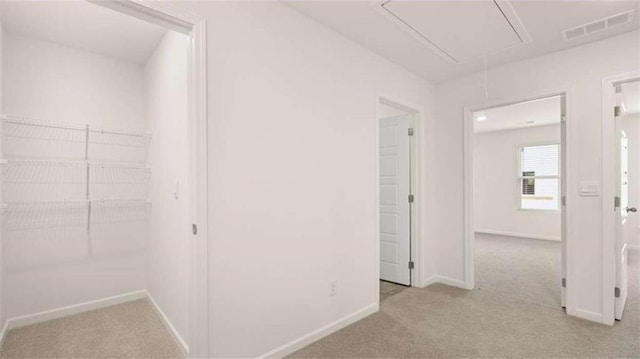 364 Sound Cir, Stockbridge, GA 30281 - hallway with attic access and carpet floors