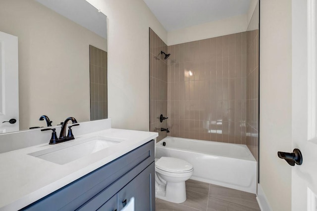 125 Drummond Pl, Covington, GA 30014 - full bath featuring toilet, shower / bathtub combination, vanity, and tile patterned flooring