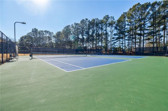 view of tennis court