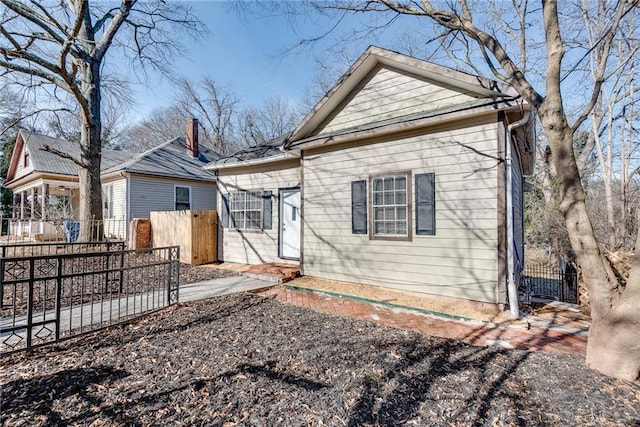 view of rear view of property