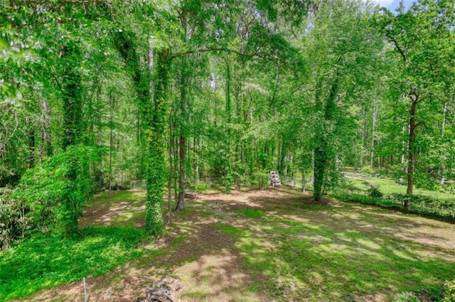 view of nature featuring a wooded view