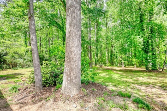 view of landscape with a view of trees
