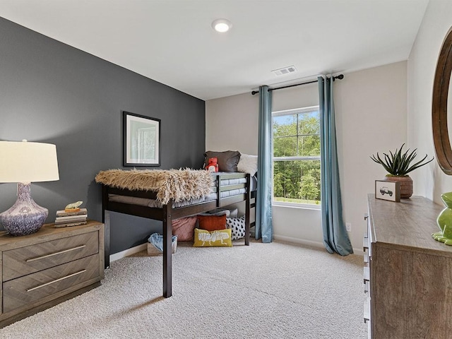 bedroom with carpet floors