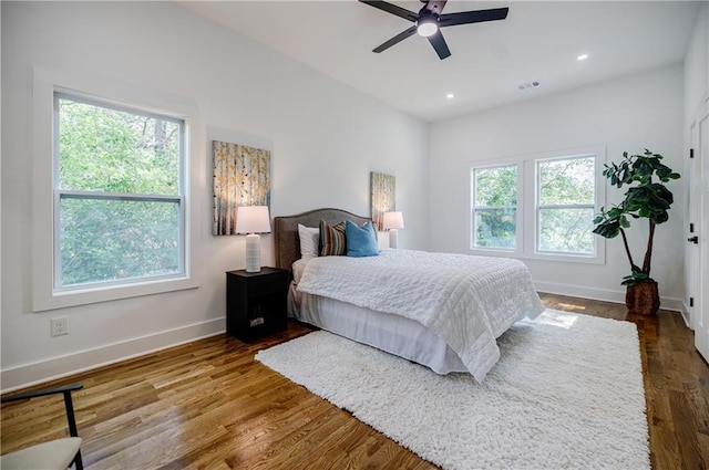 115 Dahlia Ave NW, Atlanta, GA 30314 - bedroom featuring wood finished floors, recessed lighting, and ceiling fan