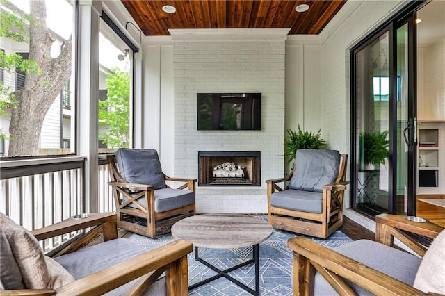 view of sunroom