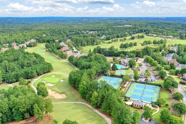 5173 Brendlynn Dr, Suwanee, GA 30024 - bird's eye view of a heavily wooded area and a golf course