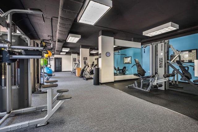 view of exercise room