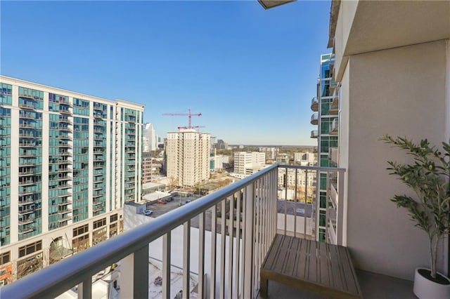 balcony with a city view