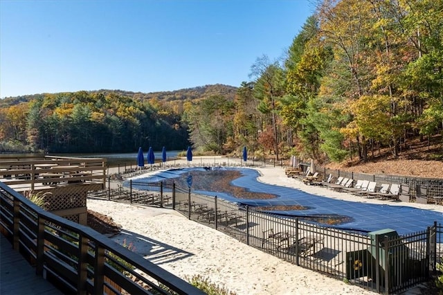 view of pool with a patio area