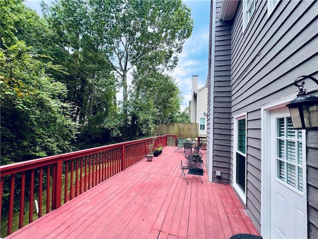 view of wooden terrace